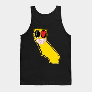 I Love California Smiling Happy Face Tank Top